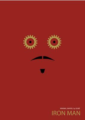 Minimal art: marvel comics Iron Man