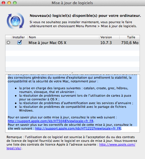 Mac OSX 10.7.3 débarque sur votre Mac, avec la nouvelle Maj de Safari 5.3.1