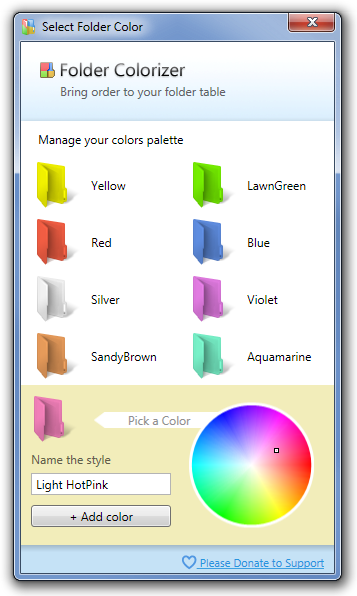 Select Folder Color
