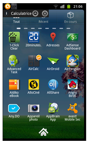 AirCalc : Calculatrice pour Android ajustable et qui autorise la navigation
