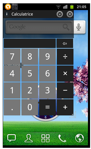 AirCalc : Calculatrice pour Android ajustable et qui autorise la navigation