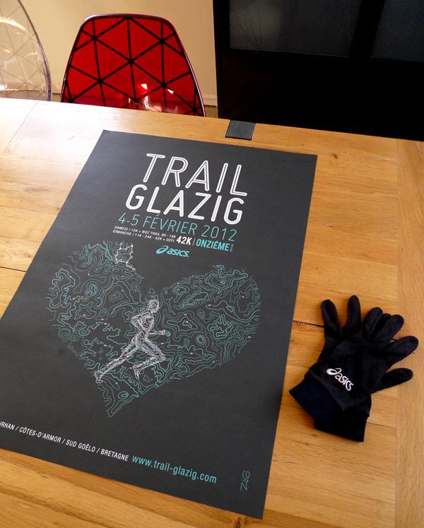 L'affiche du Trail Glazig en sérigraphie ©Dezzig