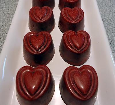 Chocolats fins - coeur rouge vanille