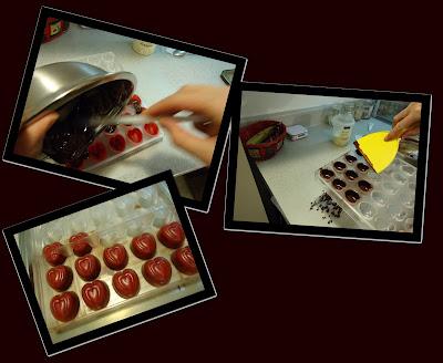 Chocolats fins - coeur rouge vanille