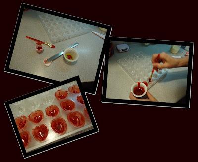 Chocolats fins - coeur rouge vanille