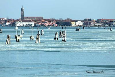 La lagune gelée de Venise