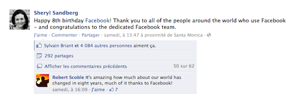 facebook 8 ans Facebook a 8 ans aujourd’hui!