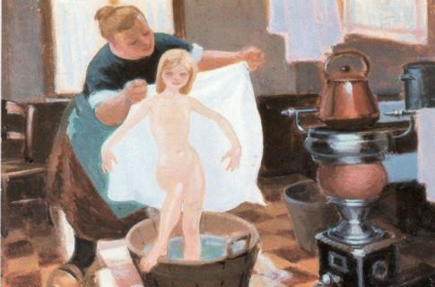 La cuisinière émaillée.