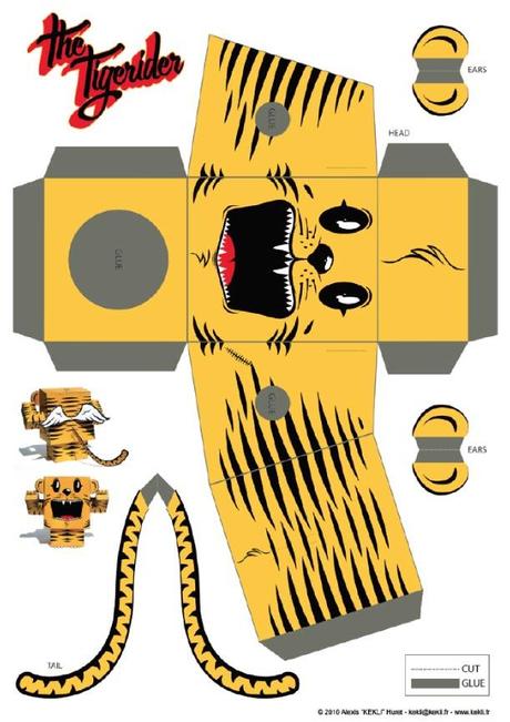 Papertoy ‘Tigerider’ de Kekli