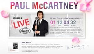 Paul McCartney, un concert en live sur iTunes