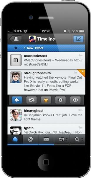 Tweetbot version 2.0 client Twitter sur iPhone...