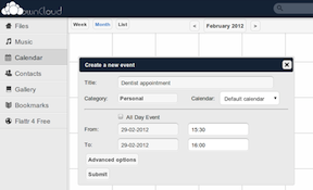 owncloud - calendrier