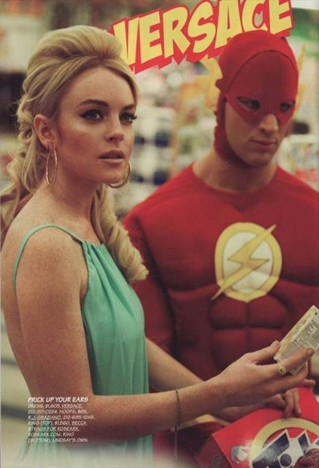 Photos vintage : Lindsay Lohan groupie des super-héros