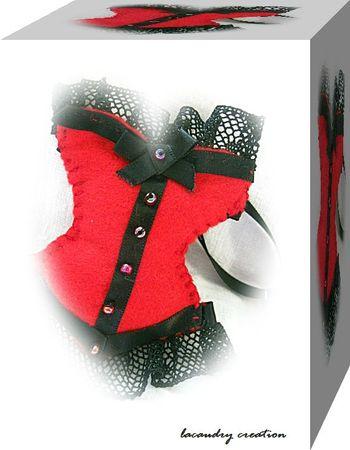 corset rouge 3d