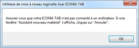 Rooter sa tablette ACER Iconia A500 avec Android 3.2 sans downgrader