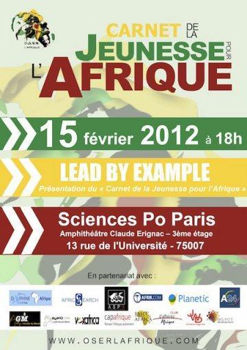 Présentation du “Carnet de la Jeunesse pour l’Afrique : Mercredi 15 février 2012 à Sciences-Po
