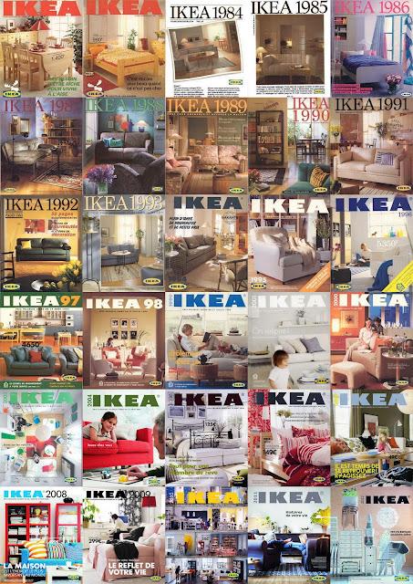 Retrospective catalogues Ikea : de 1982 à 2012