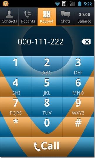 Vonage-Mobile-Android iOS-clavier Vonage-Mobile-Android-iOS-Keypad