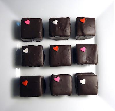 Chocolats fins - guimauves à la fraise