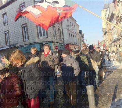 Manifestations pour le maintien du paysage scolaire Bernayen telle qu'il est (le 11-02-12)...