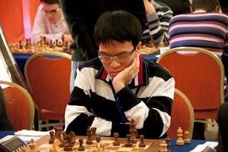 Le GMI vietnamien Le Quang Liem (2714) a perdu hier face Ã  Khalifman (2632) © Photo Chess-News