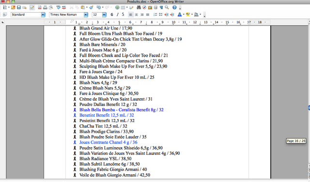 Confessions intimes : ma liste produits.doc