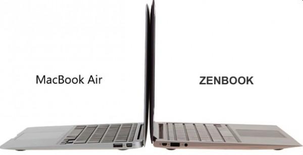 apple macbook air and asustek zenbook 600x307 Ultrabook : Apple ne veut pas de concurrents à son MacBook Air