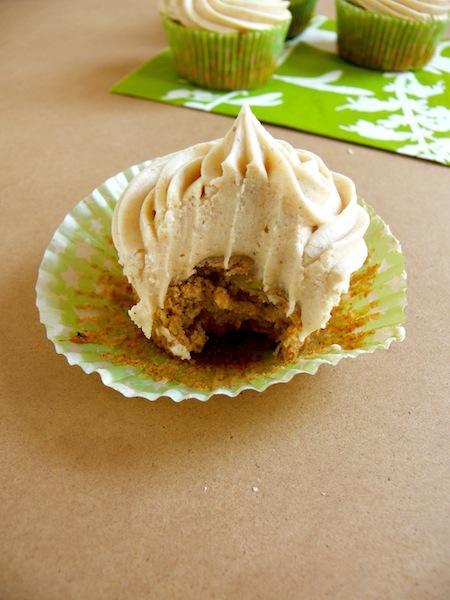 How to deal with the cold weather or My Chai Tea Maple Brown Butter Zucchini  Cupcakes with Chai Cream Cheese Frosting!