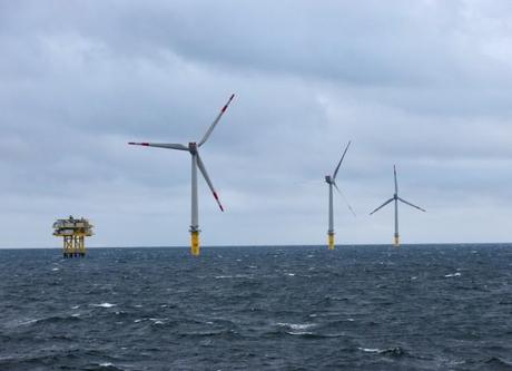 Windfarm Alpha Ventus. North Sea. AREVA Wind. 2009, September