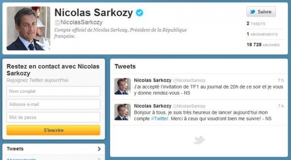 sarko 600x329 Nicolas Sarkozy débarque sur Twitter
