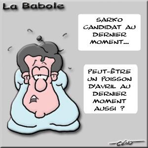 Céno Dessinateur - La Babole : Nicolas Sarkozy candidat pour 2012