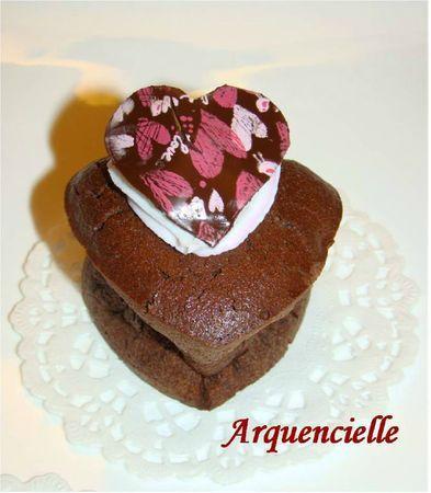 Petit repas tout en coeur pour la Saint Valentin - Concours Domicuisine Coulant au chocolat coeurs détail
