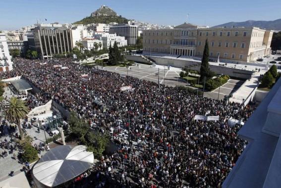 Manifestation en grèce contre les politiques d'austérités (Reuters/Yannis Behrakis)