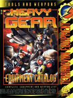 Couverture du supplément Equipment Catalog pour le jeu de rôle Heavy Gear