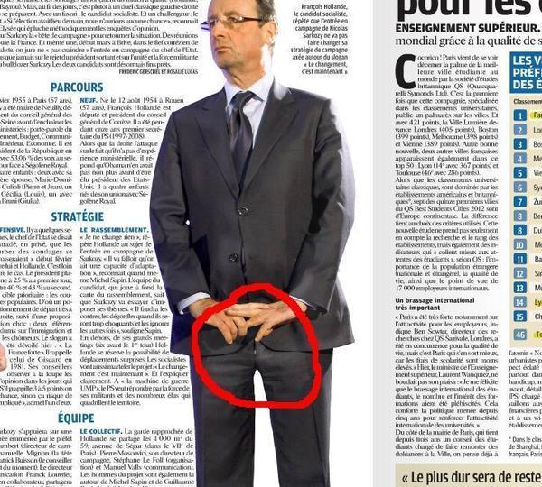 François Hollande... la braguette ouverte ! (Photo) LOL