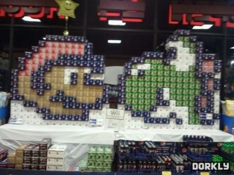 mario yoshi pixelart etalage gnd geek Du pixel art pour vendre du soda geekart geek gnd geekndev