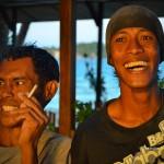 Saiful et Upil au sunset (Tomken, îles Togian, Sulawesi Centre, Indonésie)