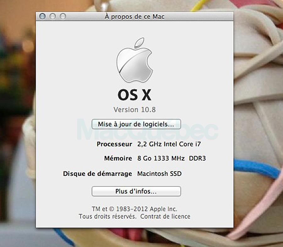 Visite d’OS X Mountain Lion (10.8)