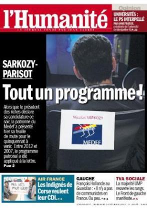 le programme de Sarkozy est un copié/collé de celui du Medef