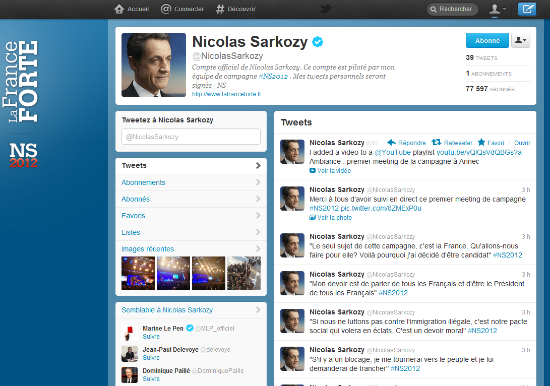 Habemus un candidat-president qui twitte!