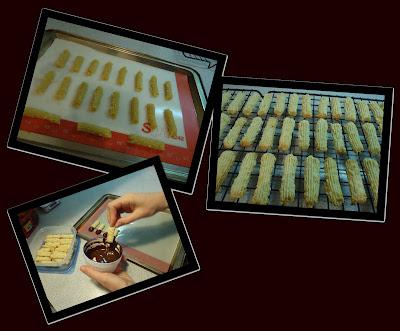 Allumettes aux cashews et chocolat noir