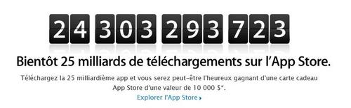 App Store : 25 milliards de téléchargements d’applications pour bientôt