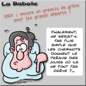 Céno Dessinateur - La Babole : Préavis de grève à la SNCF