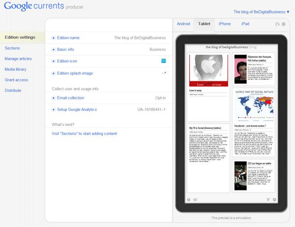 Google Currents : et mon blog devient mobile