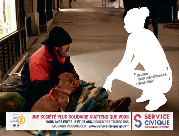 Le Service Civique et ses silhouettes dans le métro