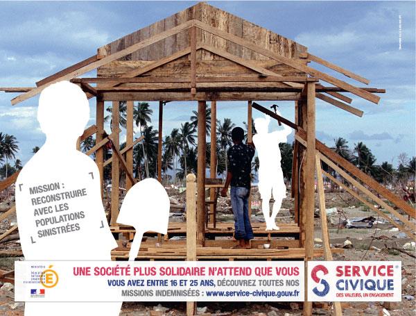 Le Service Civique et ses silhouettes dans le métro