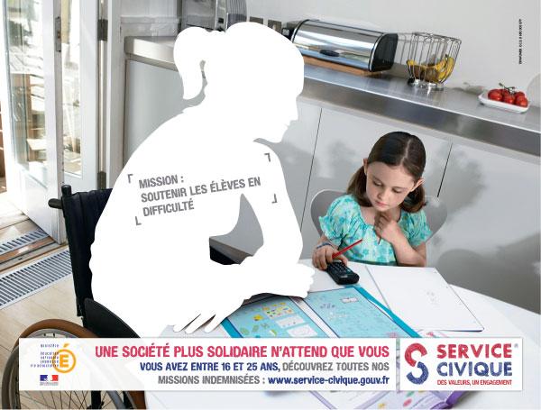 Le Service Civique et ses silhouettes dans le métro