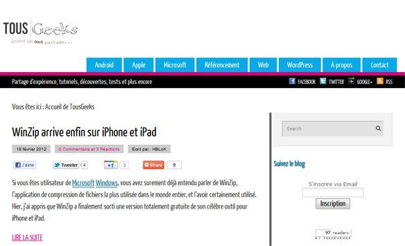 Le design de TousGeeks !