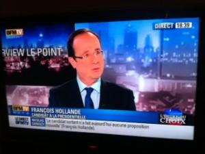 François Hollande invité de BFMTV 2012 Dimanche 19 Fevrier.