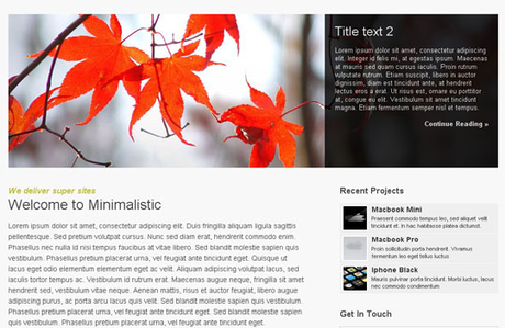 Minimalistic 5 templates HTML/CSS minimalistes gratuits